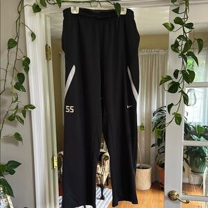 Nike Black Track Pants with Side Stripes